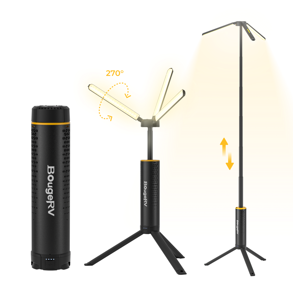 BougeRV Portable Telescopic Camping Lantern – 102H Runtime