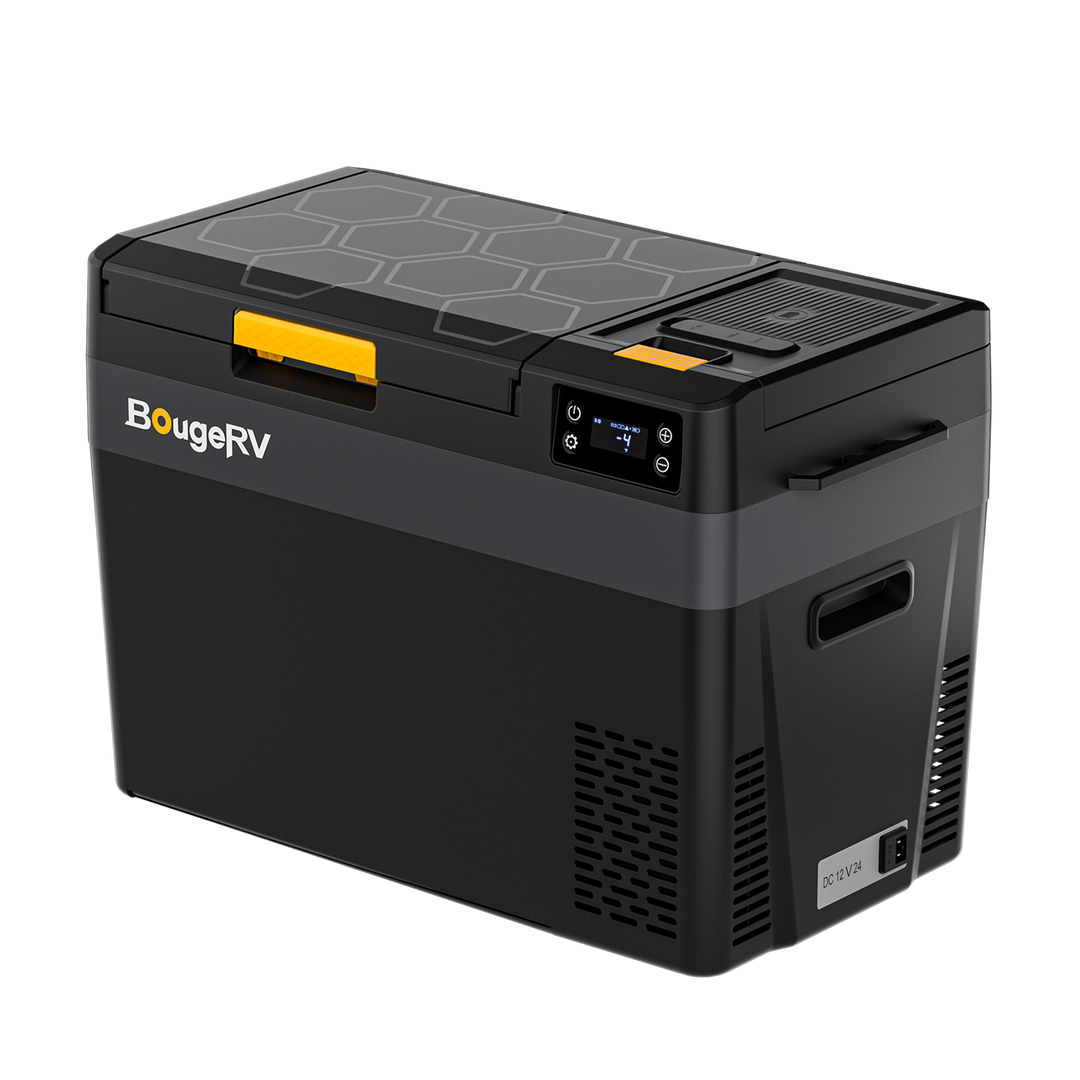 BougeRV New CRX3 28L 12V Portable Electric Cooler Fridge with 240Wh Battery