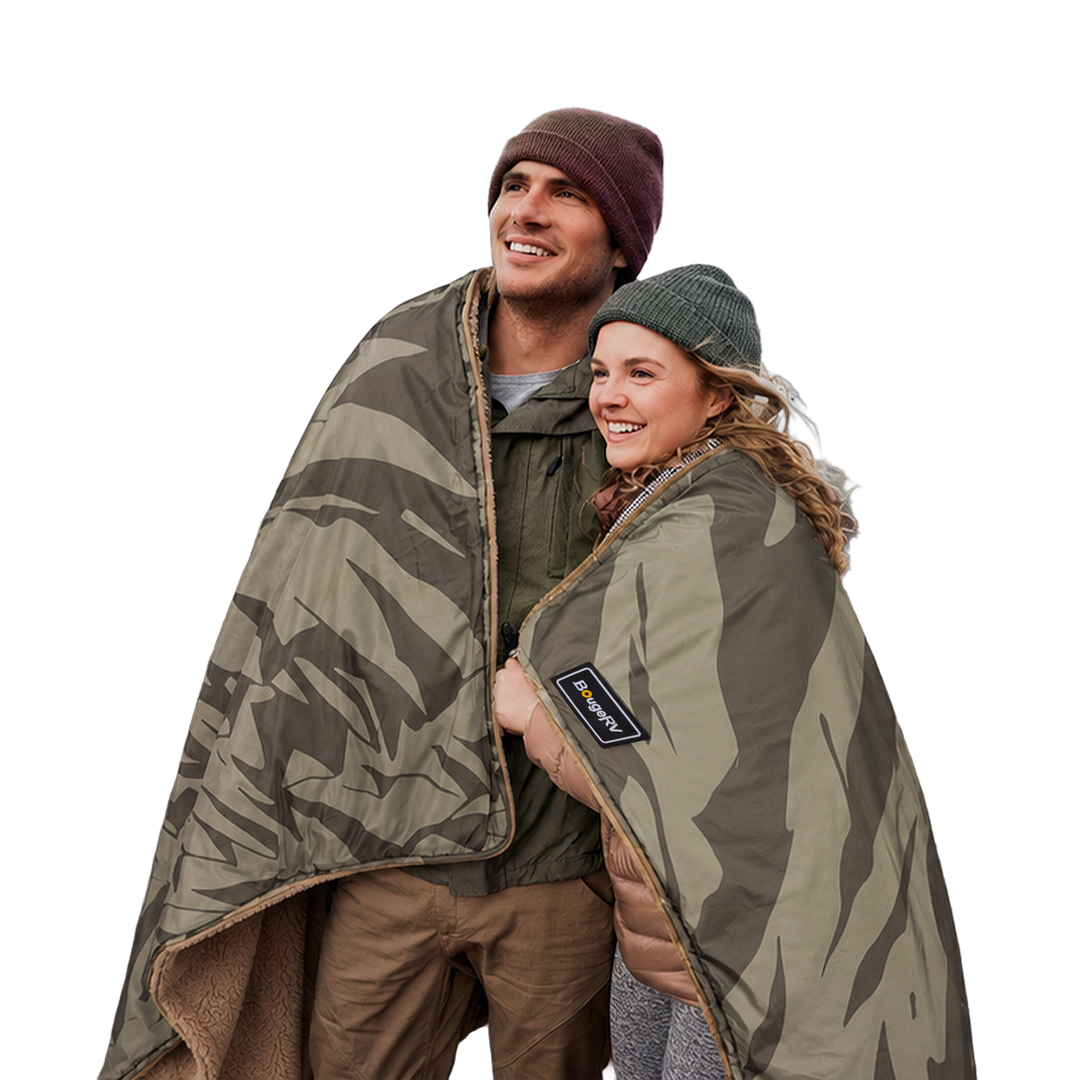 BougeRV 12V Outdoor Heated Blanket-5 Heat Settings, APP Remote Control(Green)