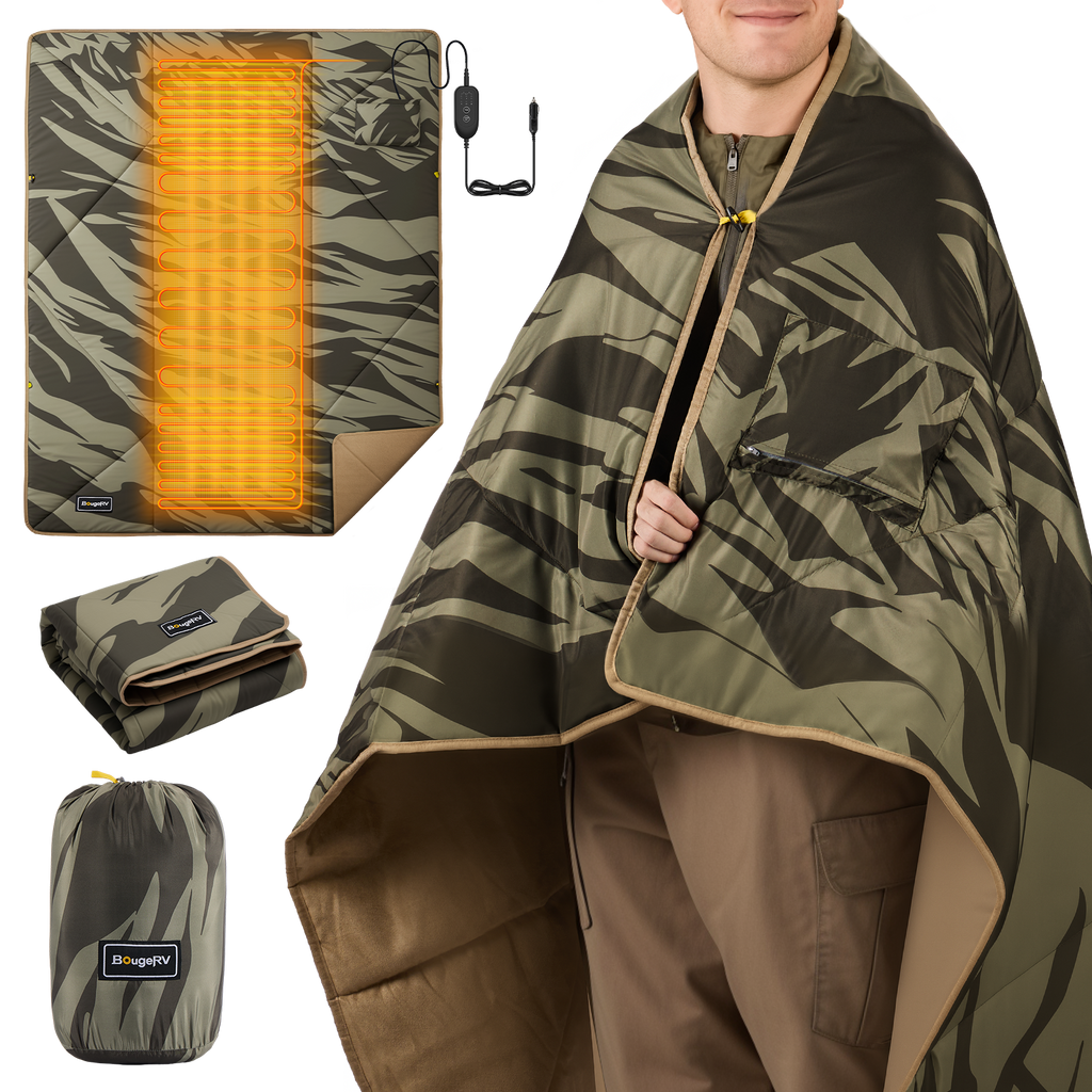 12V Outdoor Heated Blanket 5 Heat Settings APP Remote Control