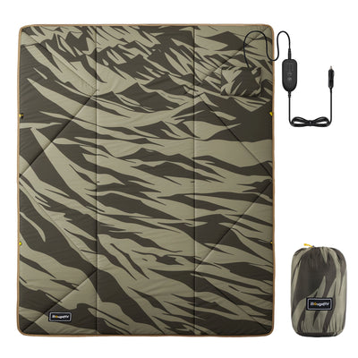 BougeRV 12V Outdoor Heated Blanket-5 Heat Settings, APP Remote Control(Green)