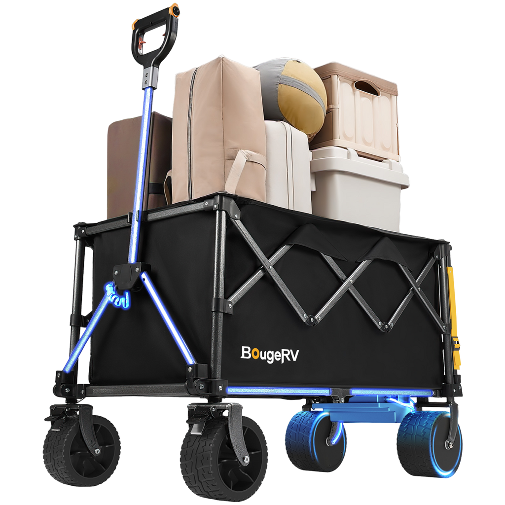 Electric Foldable Utility Camping Wagon Power Bank