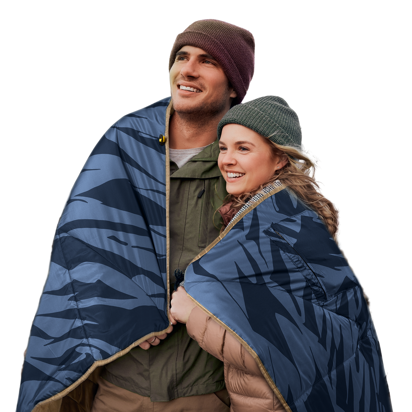 BougeRV 12V Outdoor Heated Blanket-5 Heat Settings, APP Remote Control(Blue)