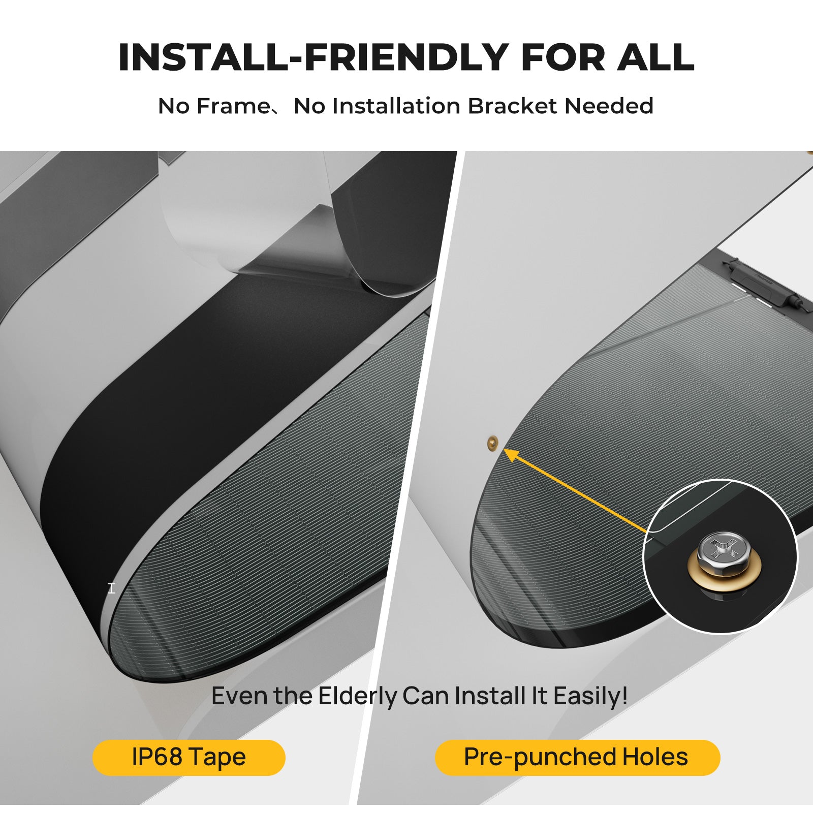 Yuma 100 Watt Flexible Solar Panel with Adhesive Backing – BougeRV UK