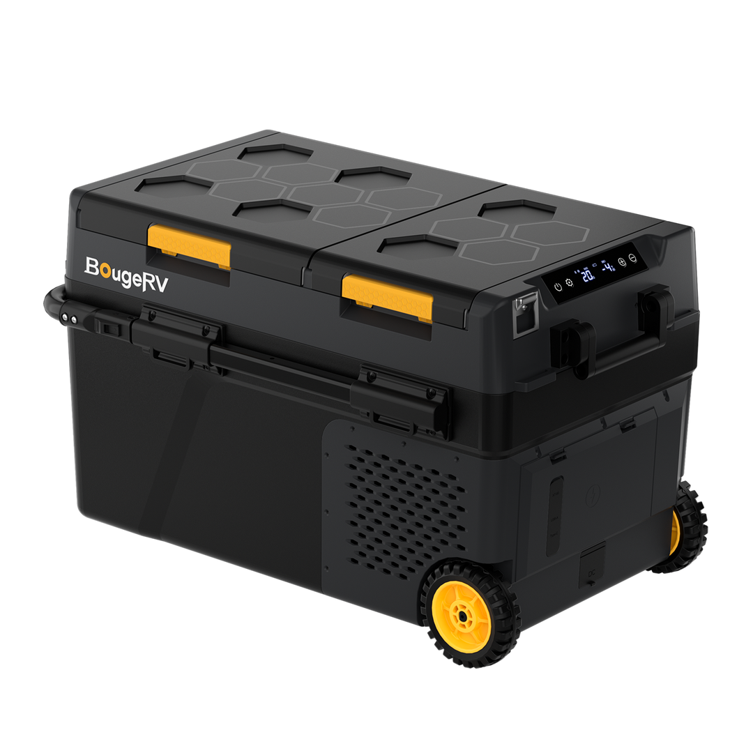 BougeRV New CRD2 V2.0 40L Dual Zone 12V Portable Fridge Freezer