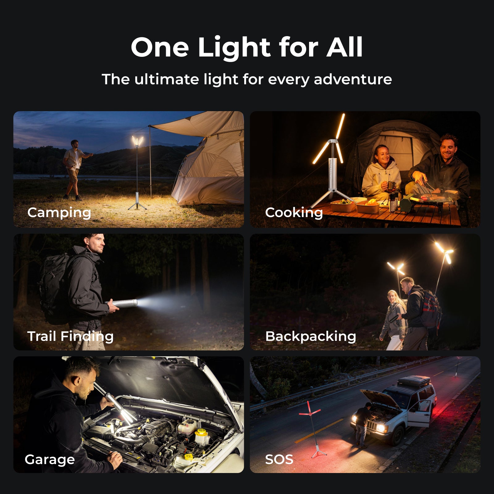 BougeRV Portable Telescopic Camping Lantern – 102H Runtime