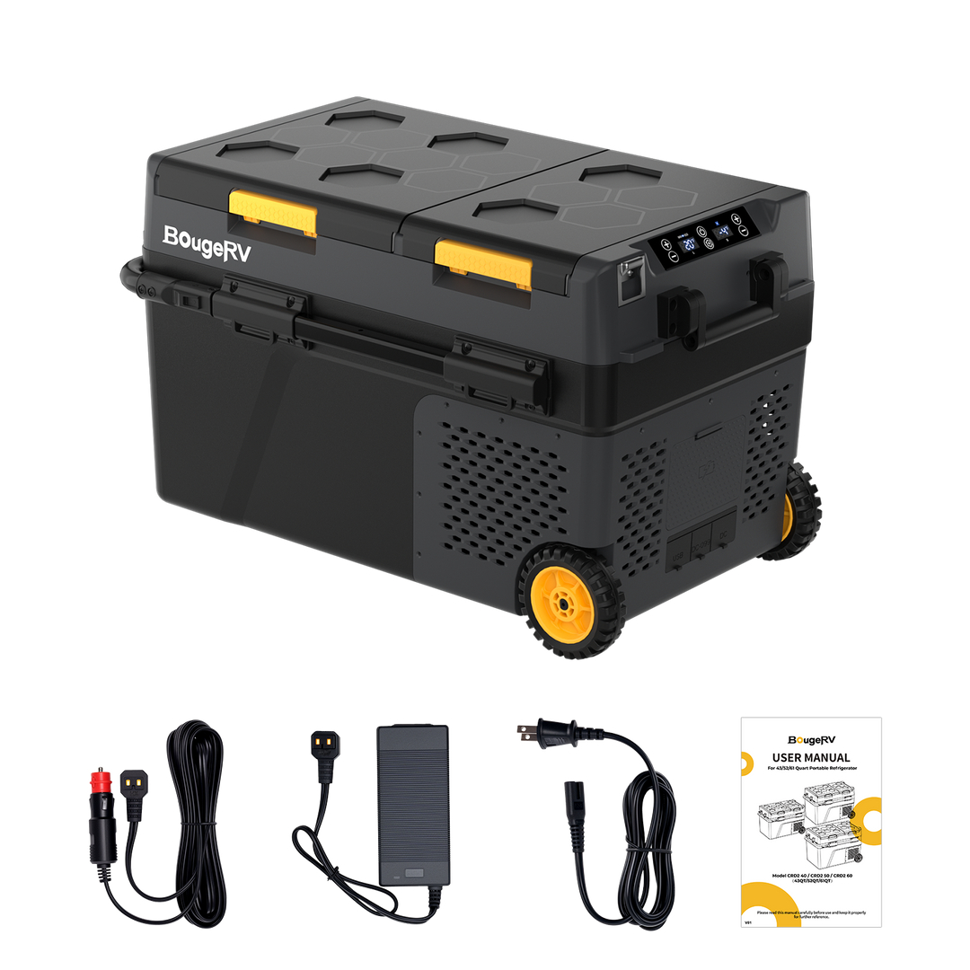 BougeRV CRD2 40L Dual Zone 12V Portable Fridge Freezer