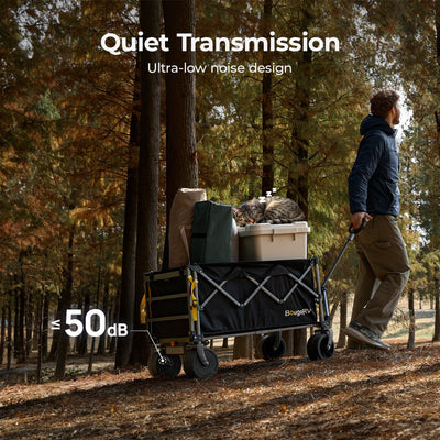 BougeRV Electric Foldable Utility Camping Wagon with Power Bank
