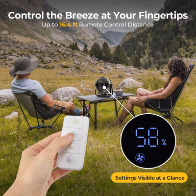 BougeRV Portable 20,000mAh Cordless Battery Fan