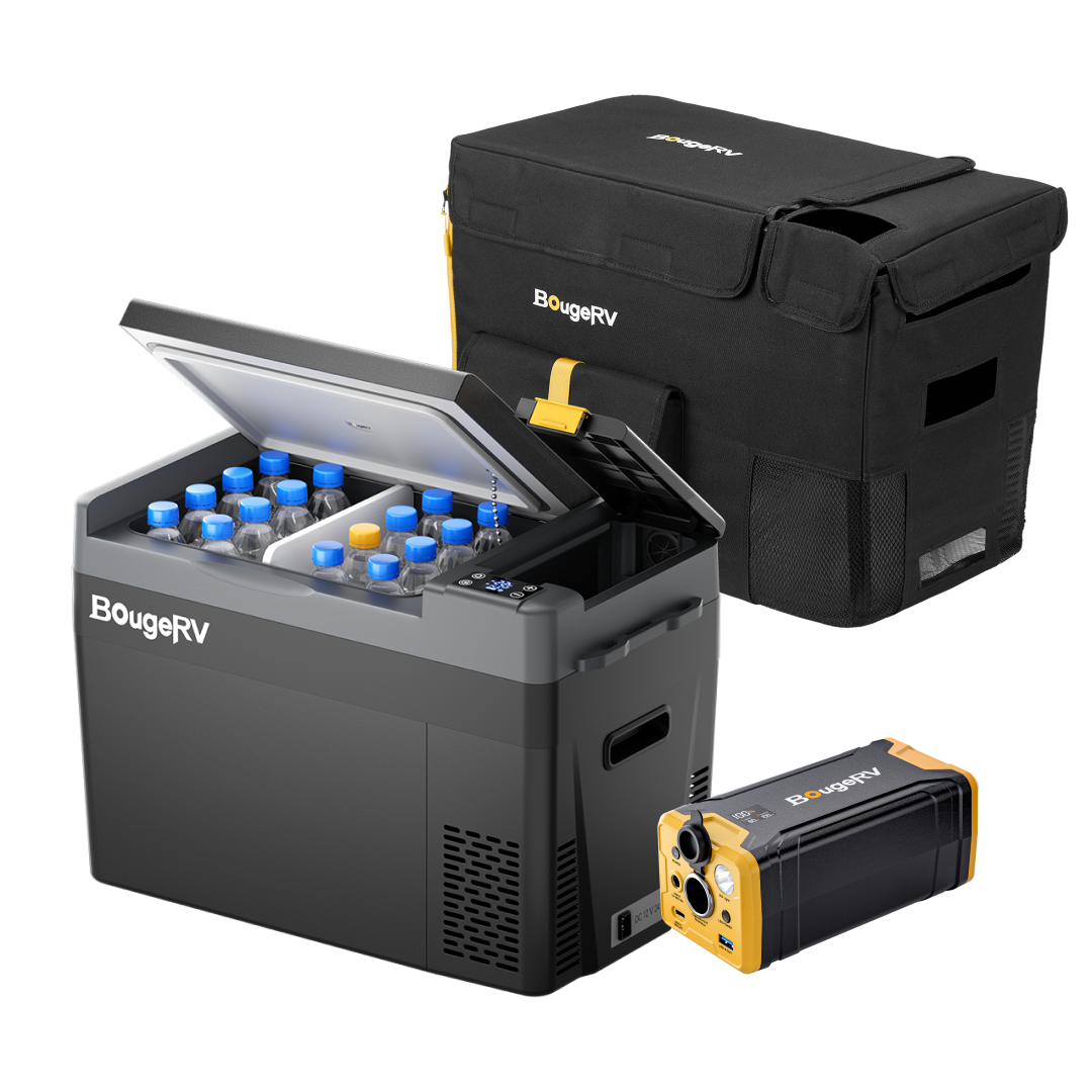 BougeRV CRPRO30 29L 12V Portable Car Fridge Kit