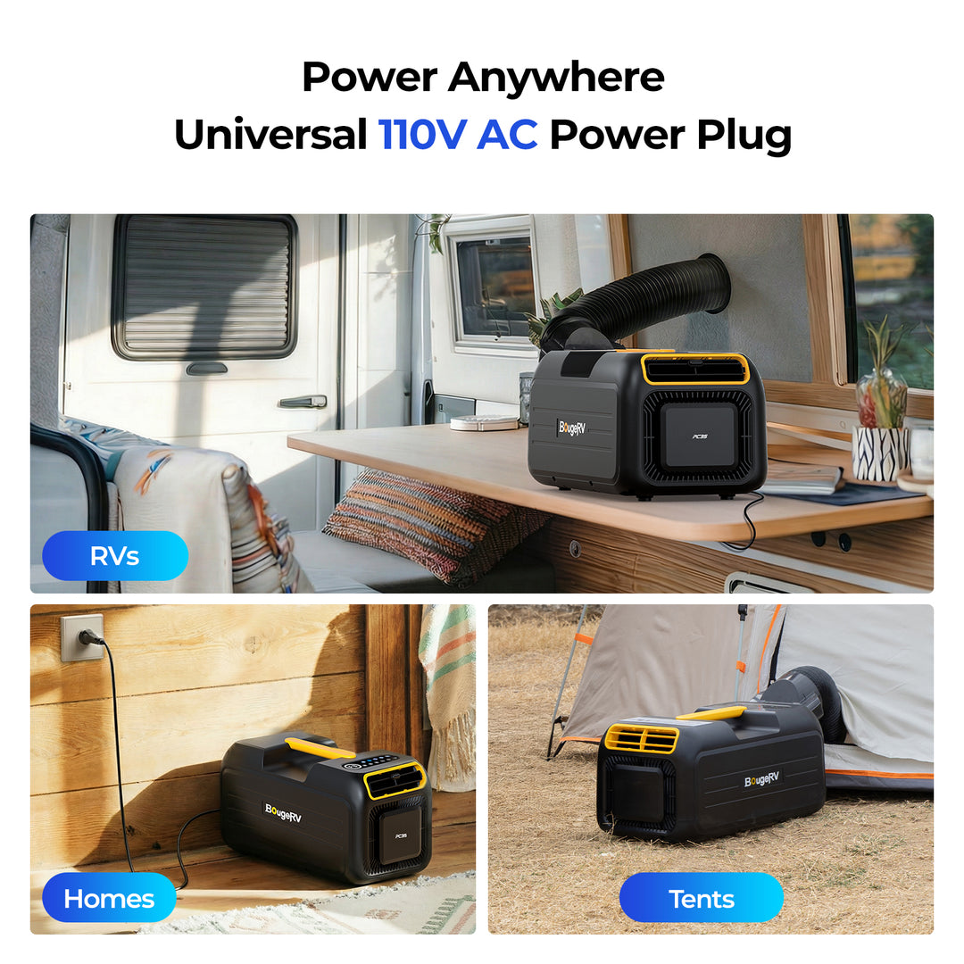 BougeRV Portable Air Conditioner for RVs, Homes, Tents